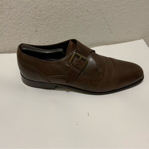 BLACK AND BROWN 1826 DRESS SHOES BUCKLE SIZE 10 made in ITALY